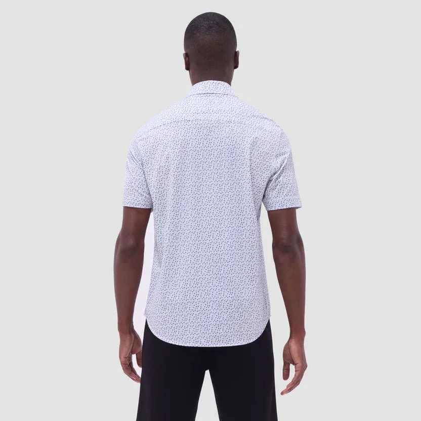 Bugatchi Miles Jack Russell OoohCotton Short-Sleeve Shirt - White