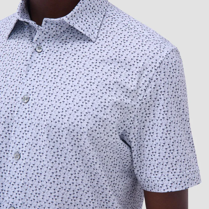 Bugatchi Miles Jack Russell OoohCotton Short-Sleeve Shirt - White