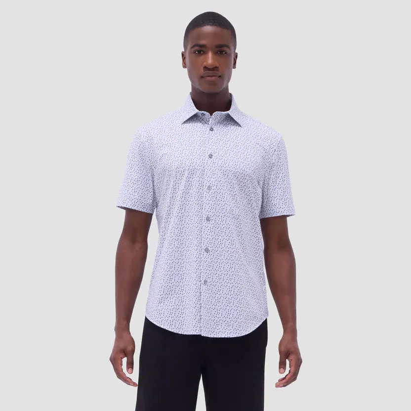 Bugatchi Miles Jack Russell OoohCotton Short-Sleeve Shirt - White