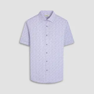 Bugatchi Miles Jack Russell OoohCotton Short-Sleeve Shirt - White