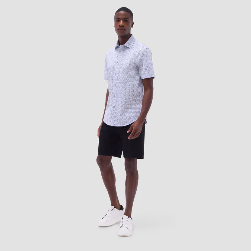 Bugatchi Miles Jack Russell OoohCotton Short-Sleeve Shirt - White