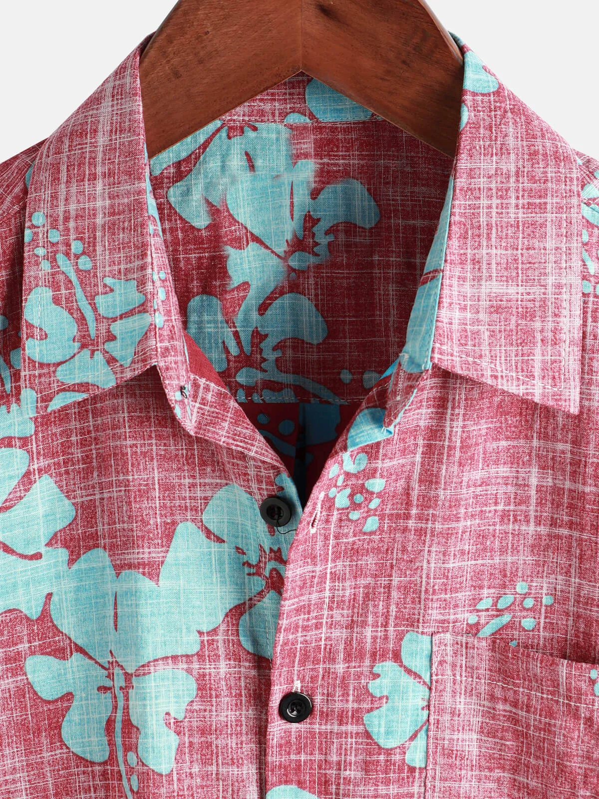Bundle Of 4 | Men's Retro Button Up Blue Summer Holiday Short Sleeve Shirts