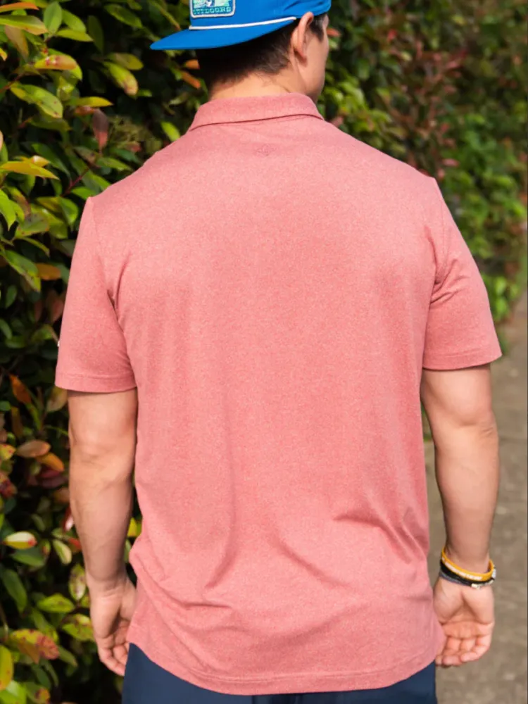 Burlebo Performance Polo - Heather Brick