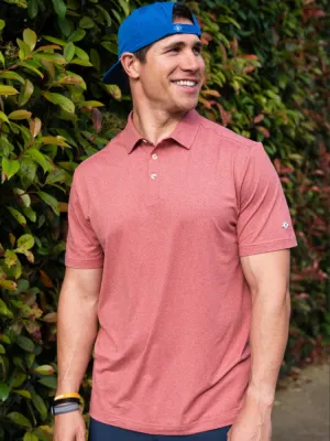Burlebo Performance Polo - Heather Brick