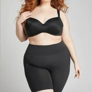 Cacique The Slimmer High Waist Short Black Size 18 20 Seamless Slimming Shaper