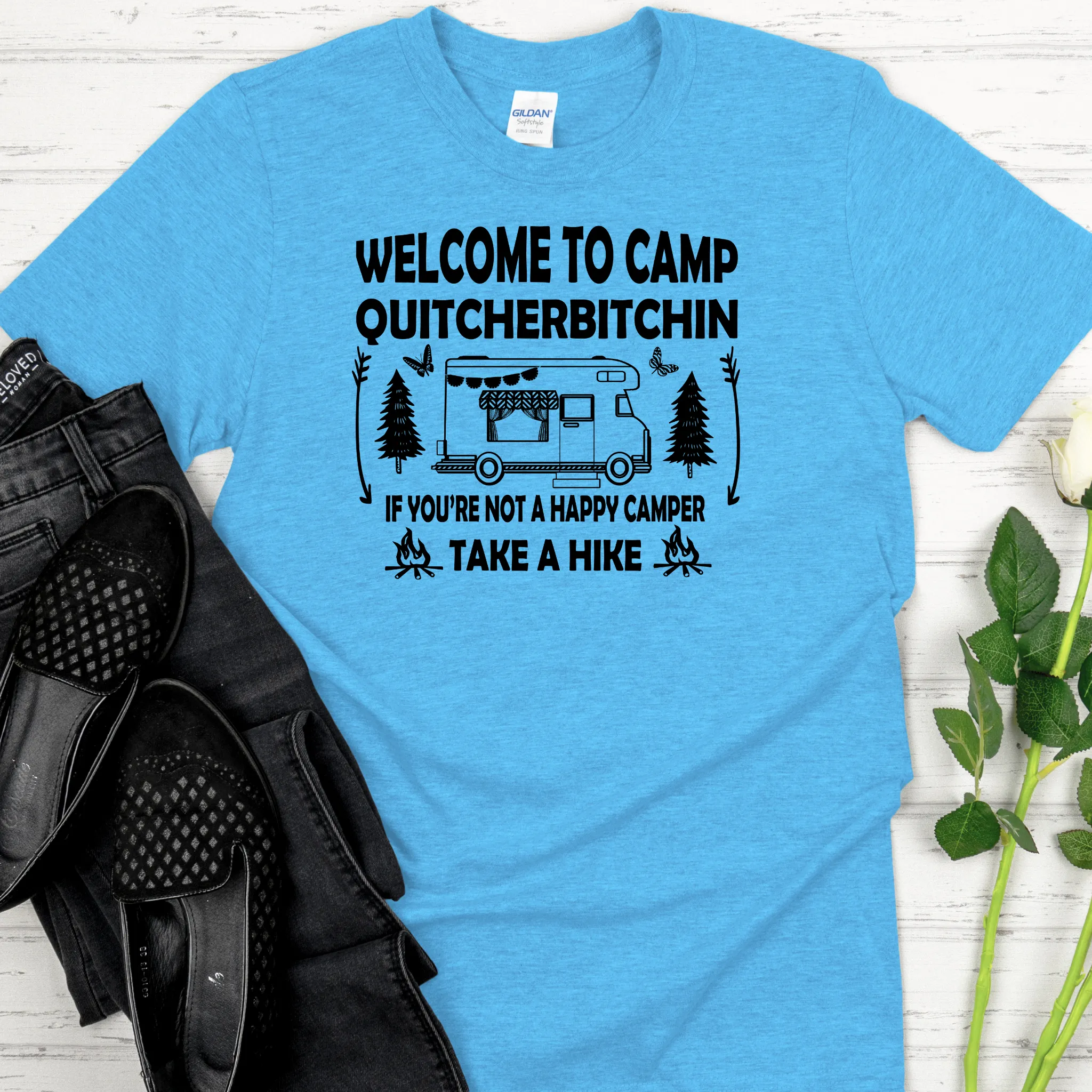 Camp Quitcherbitchin printed tee