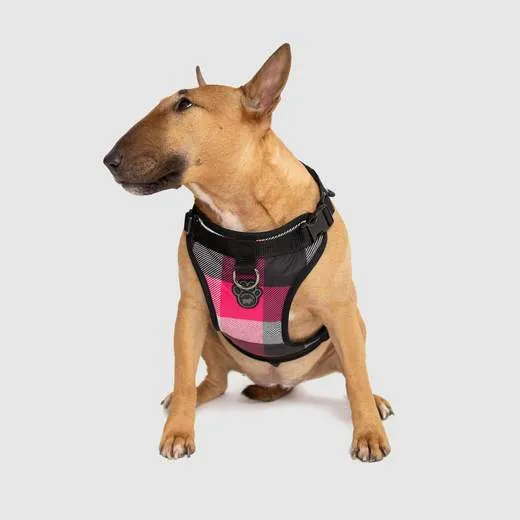 Canada Pooch Everything Harness Water-Resistant Pink Plaid