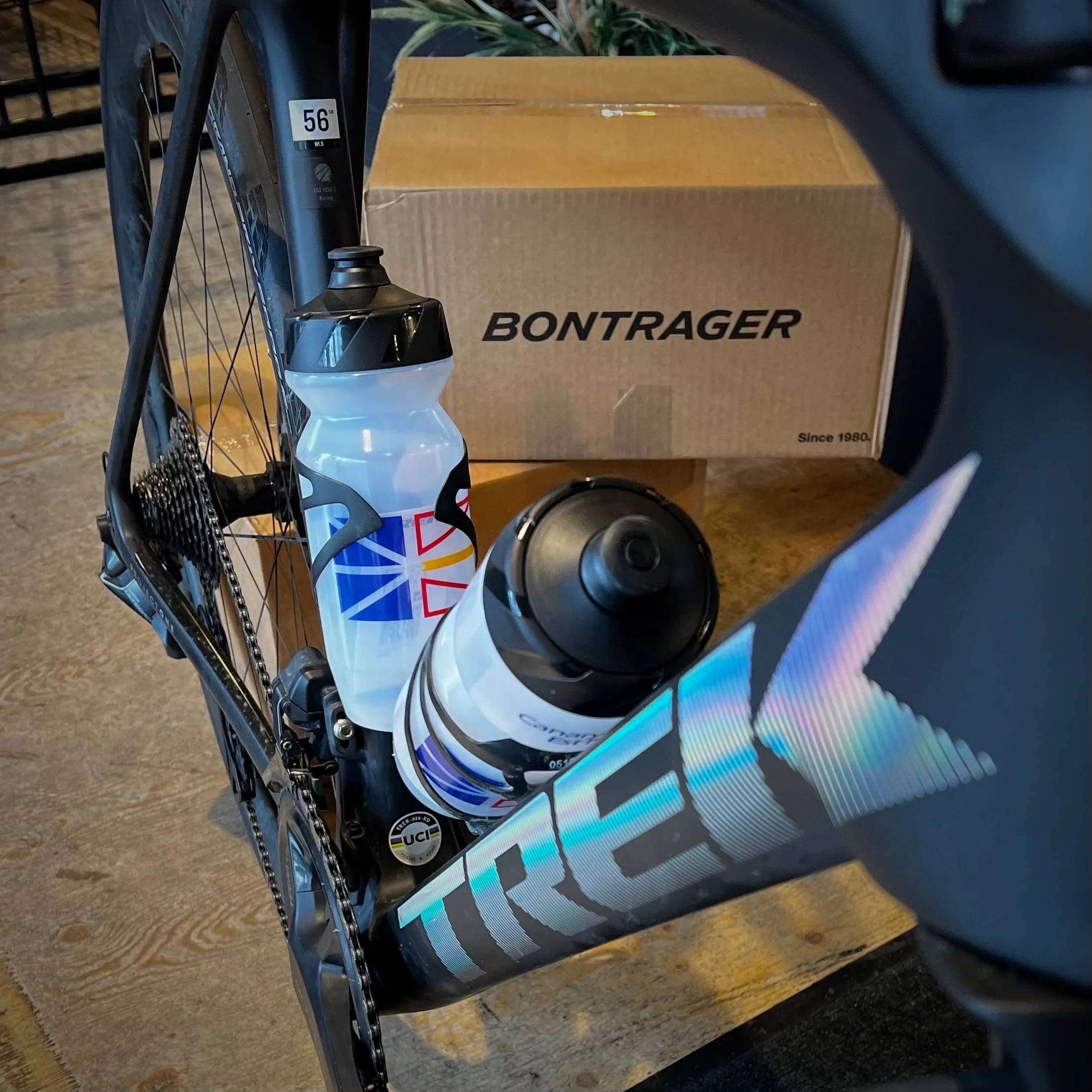 Canary Cycles NFLD water bottle