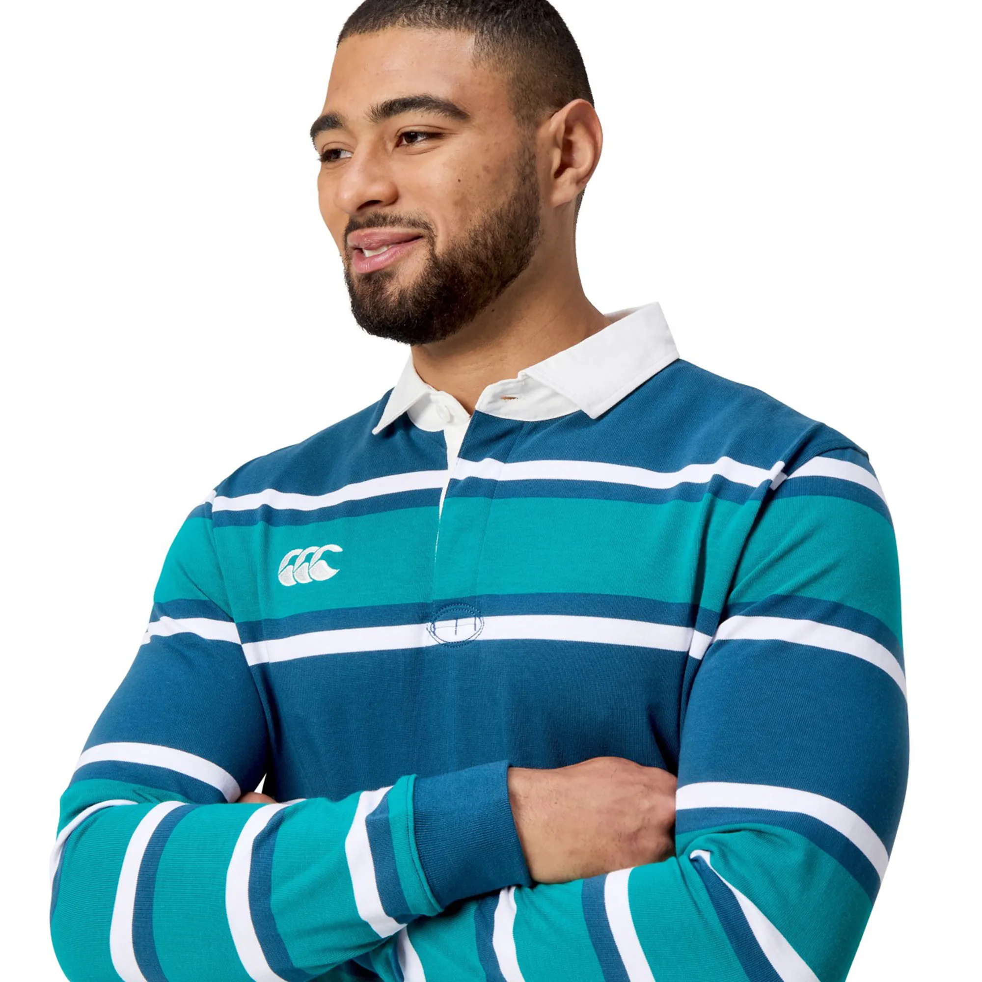 Canterbury Engineered Long Sleeve Striped Rugby Jersey