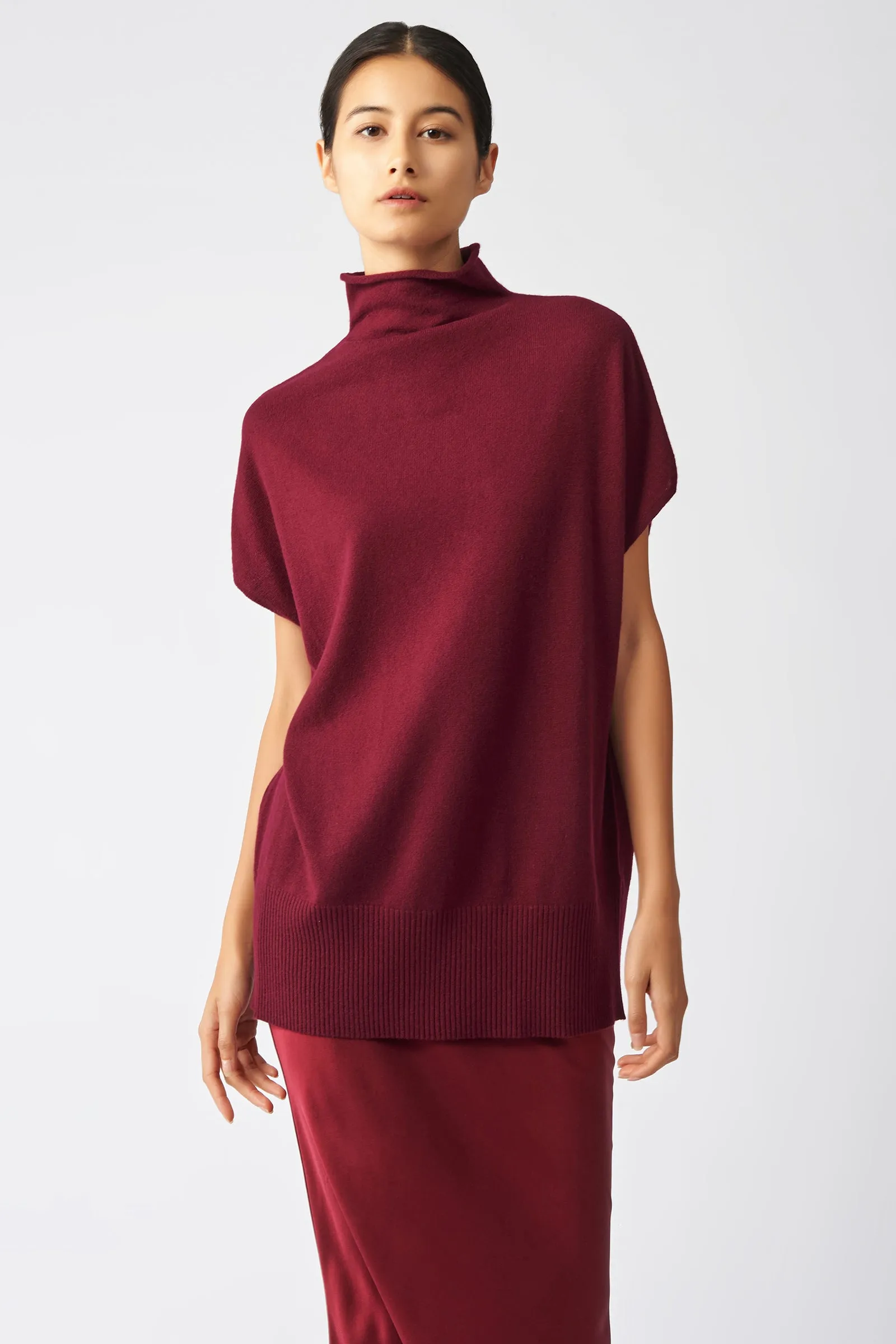 Cashmere Funnelneck - Bordeaux