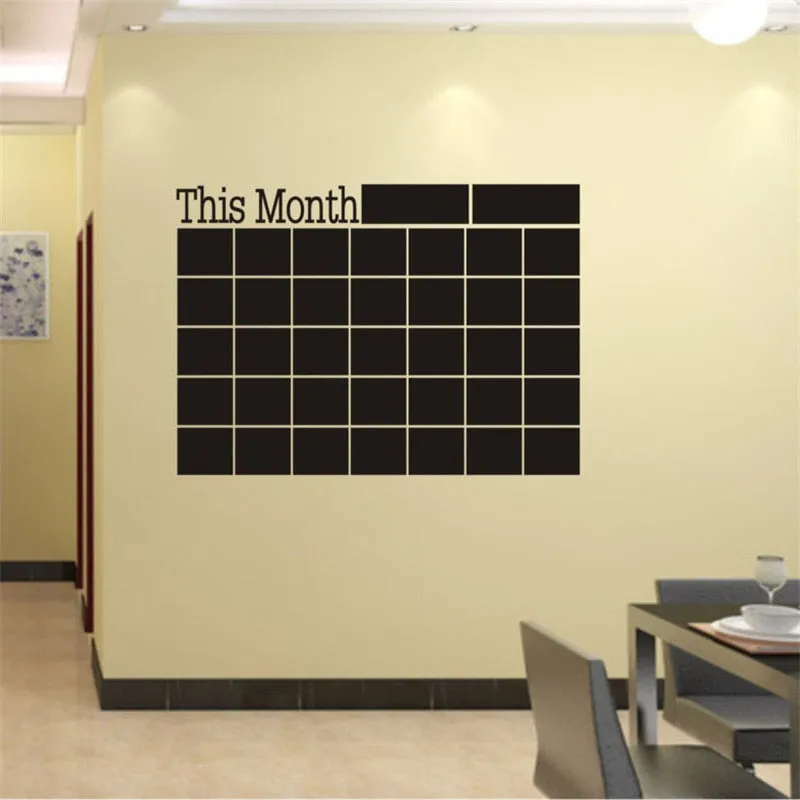 Chalkboard Wall Calendar Sticker