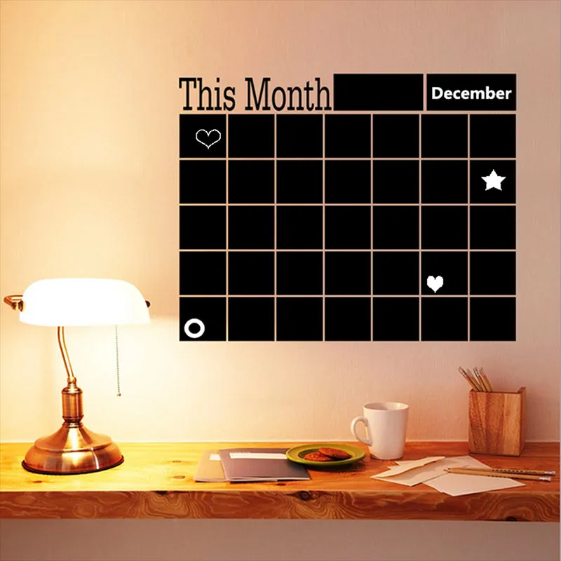 Chalkboard Wall Calendar Sticker