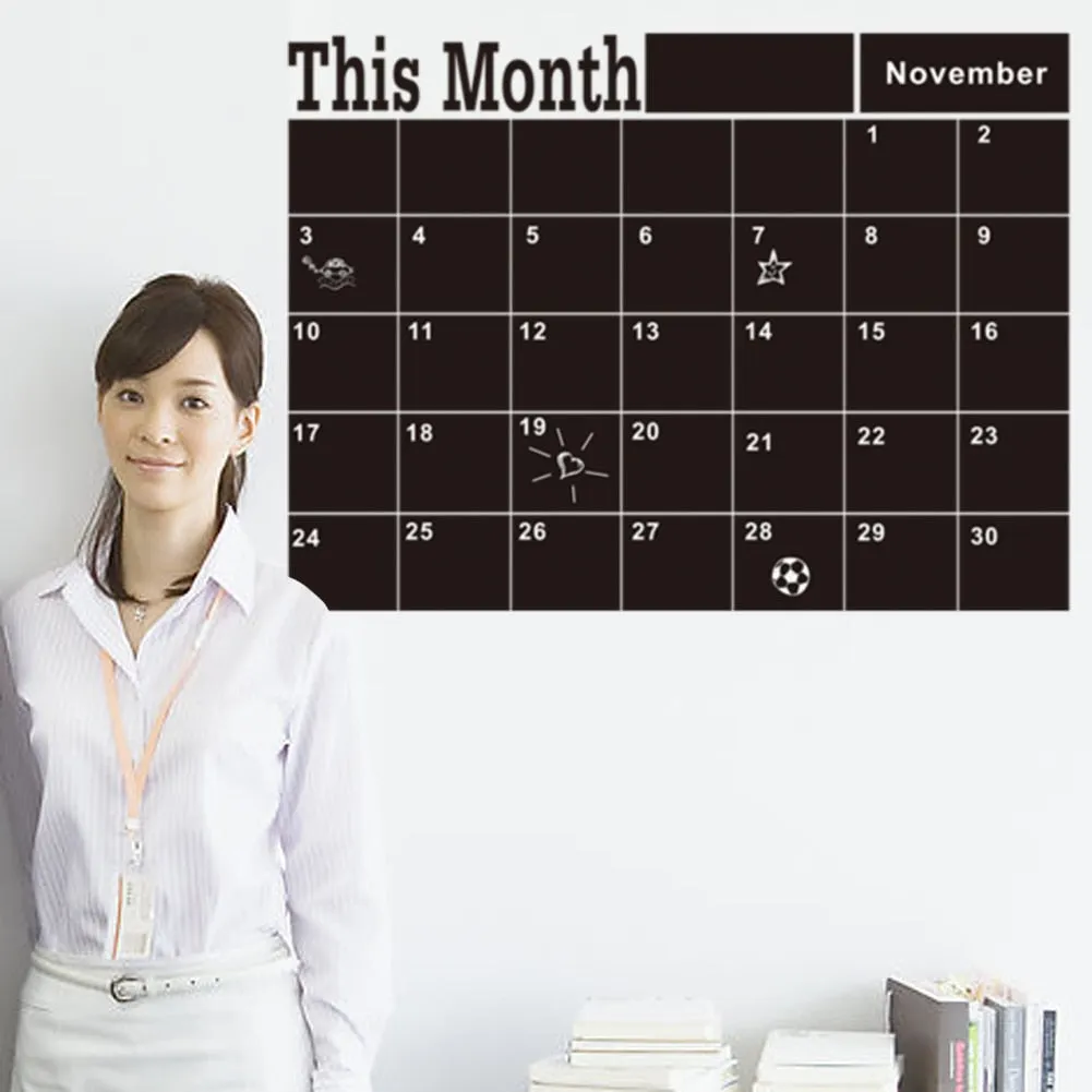 Chalkboard Wall Calendar Sticker