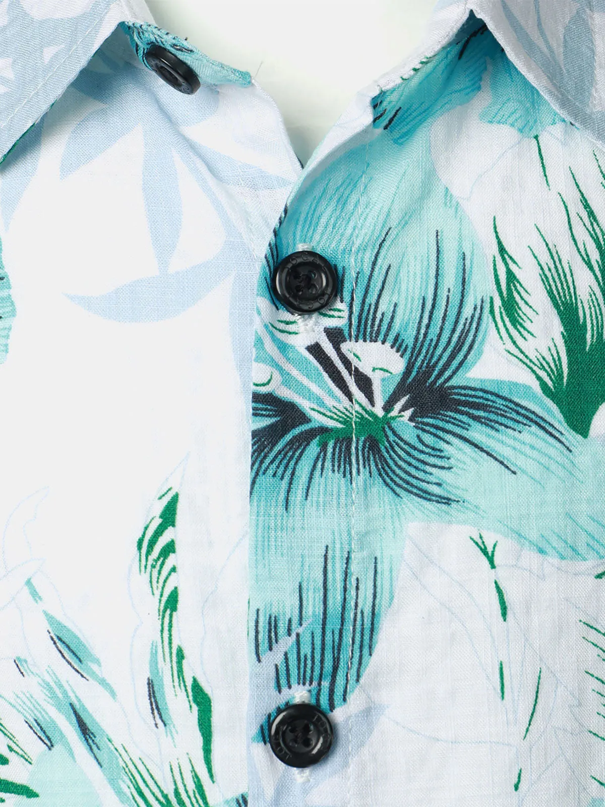 Children's Floral Print Tropical Aloha Holiday Summer Beach Short Sleeve Shirt