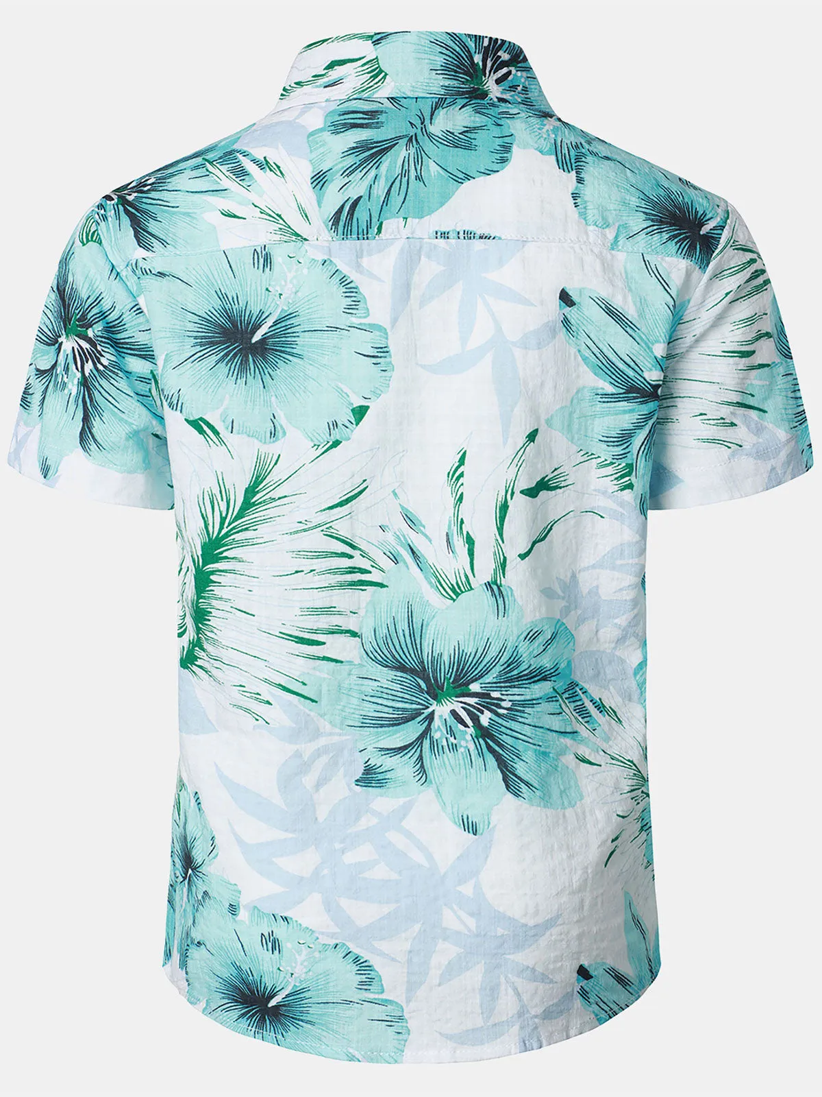 Children's Floral Print Tropical Aloha Holiday Summer Beach Short Sleeve Shirt