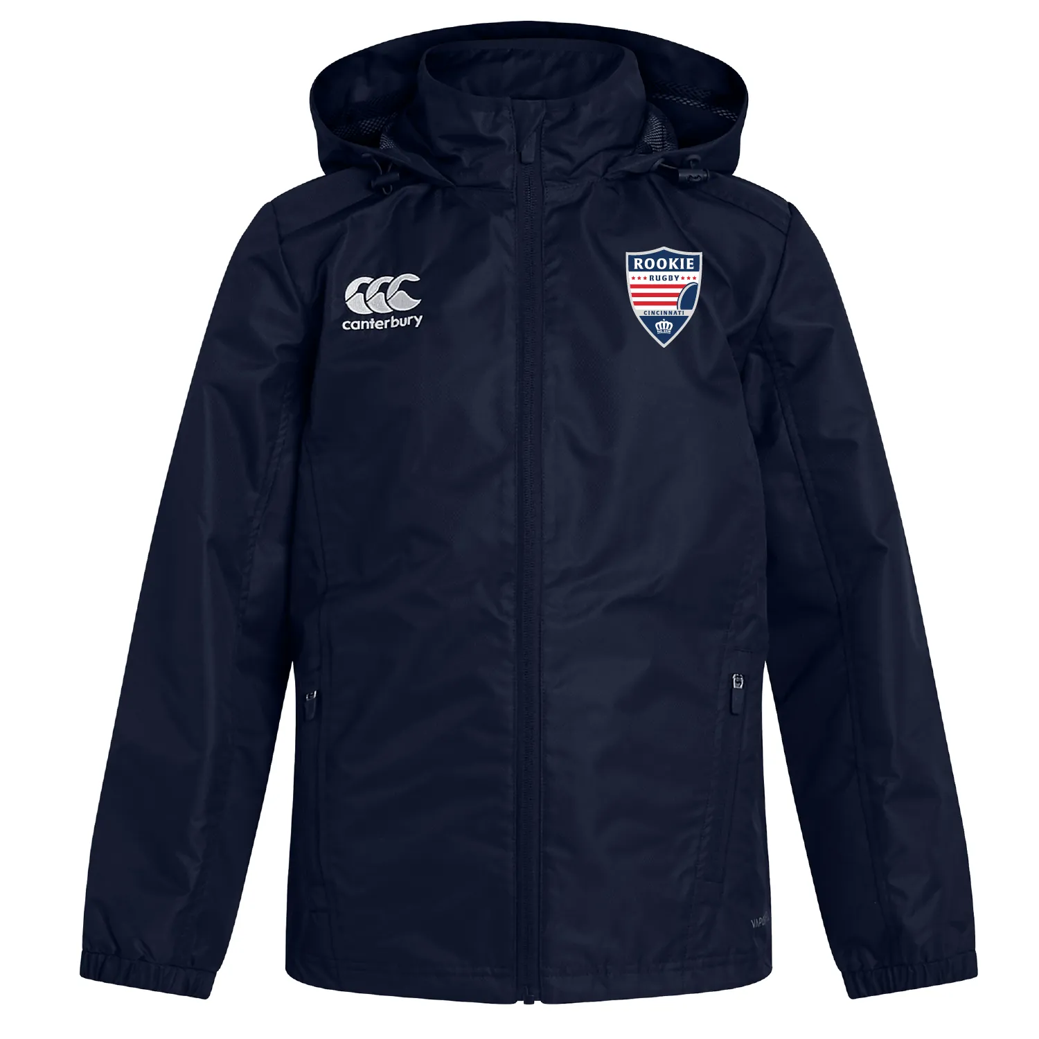 Cincinnati Rookie Rugby Club Vaposhield Full Zip Rain Jacket by Canterbury