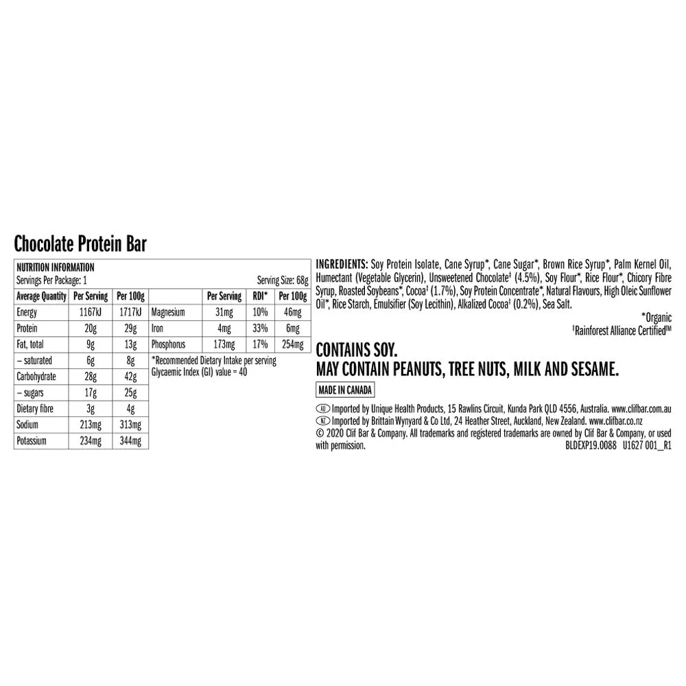 Clif Builders Protein Bar
