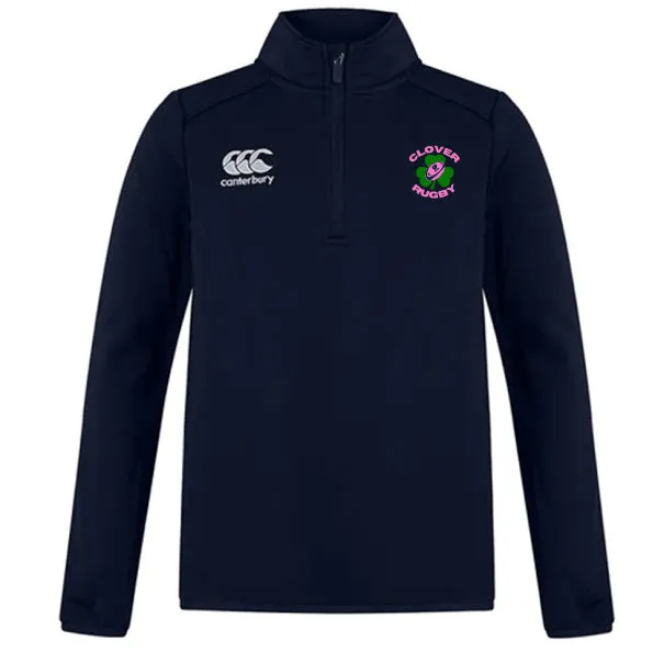 Clover Girls Rugby Club 1/4 Zip Mid Layer Training Top by Canterbury