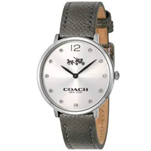 COACH Slim Easton Silver Dial Ladies Leather Watch