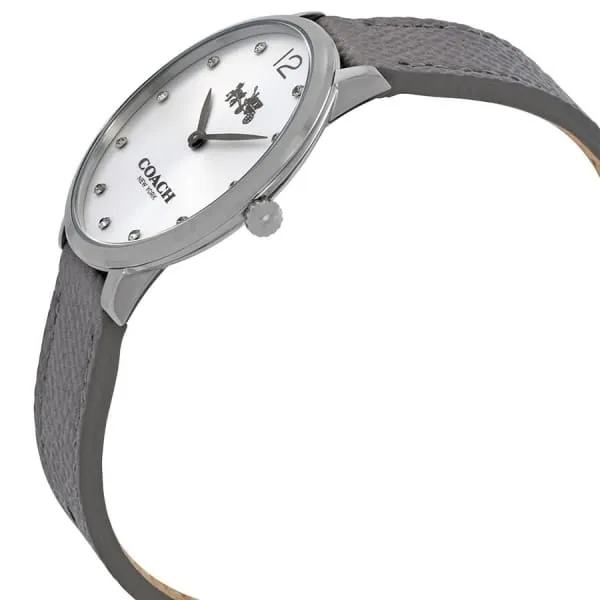 COACH Slim Easton Silver Dial Ladies Leather Watch