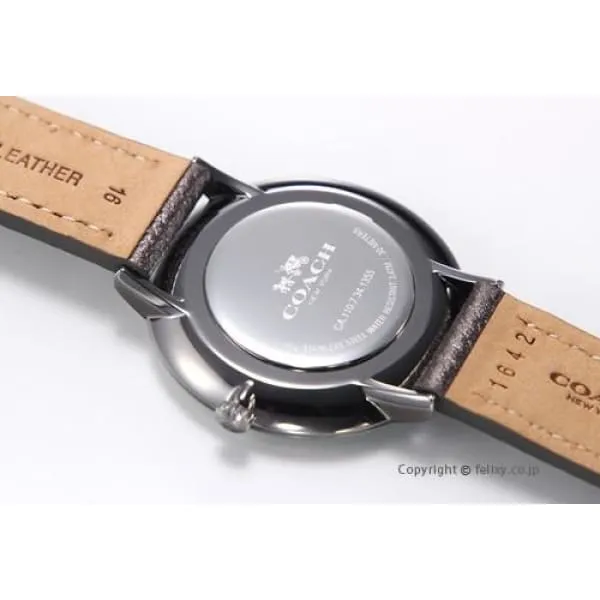 COACH Slim Easton Silver Dial Ladies Leather Watch