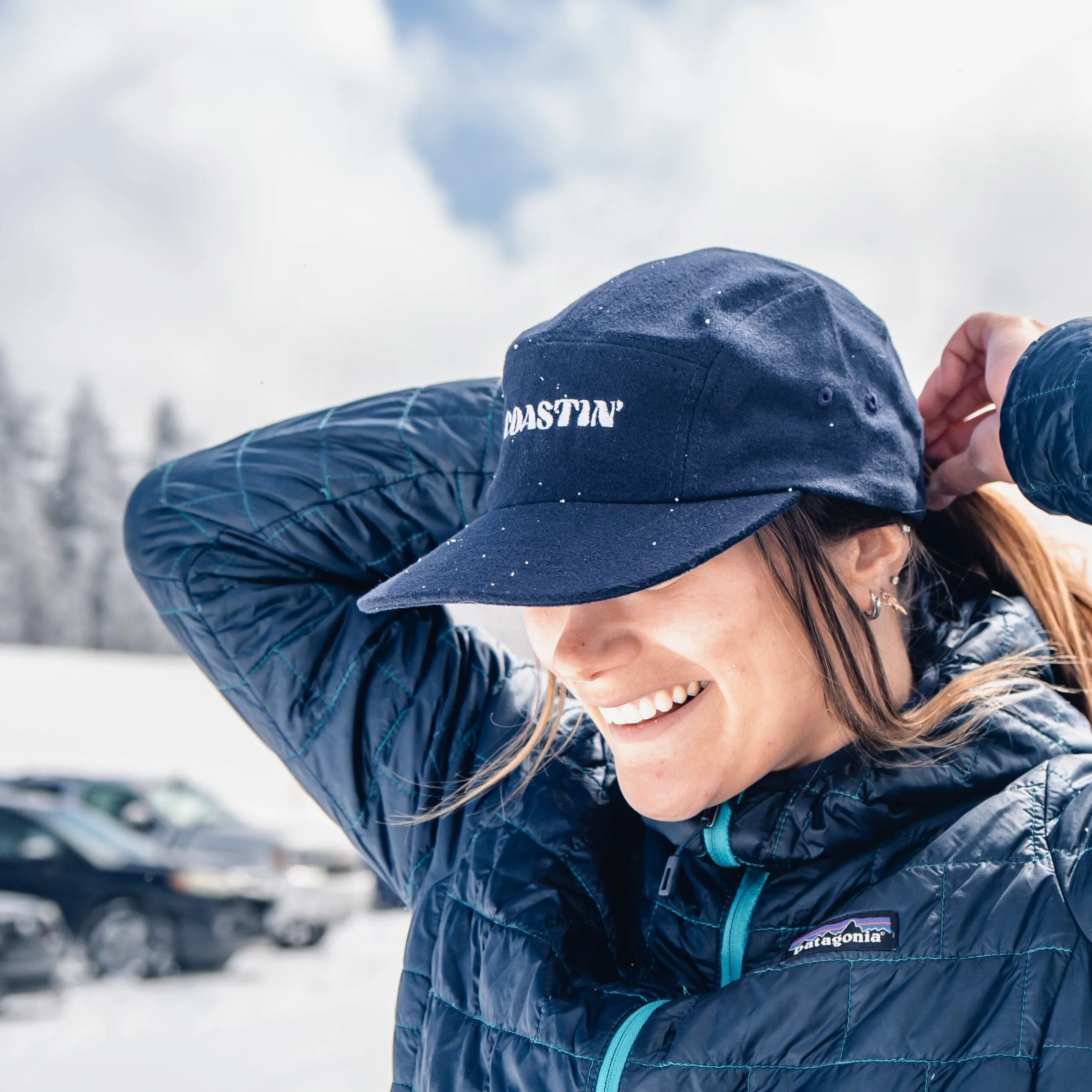 Coastin Brushed Cotton Camp Cap | Blue