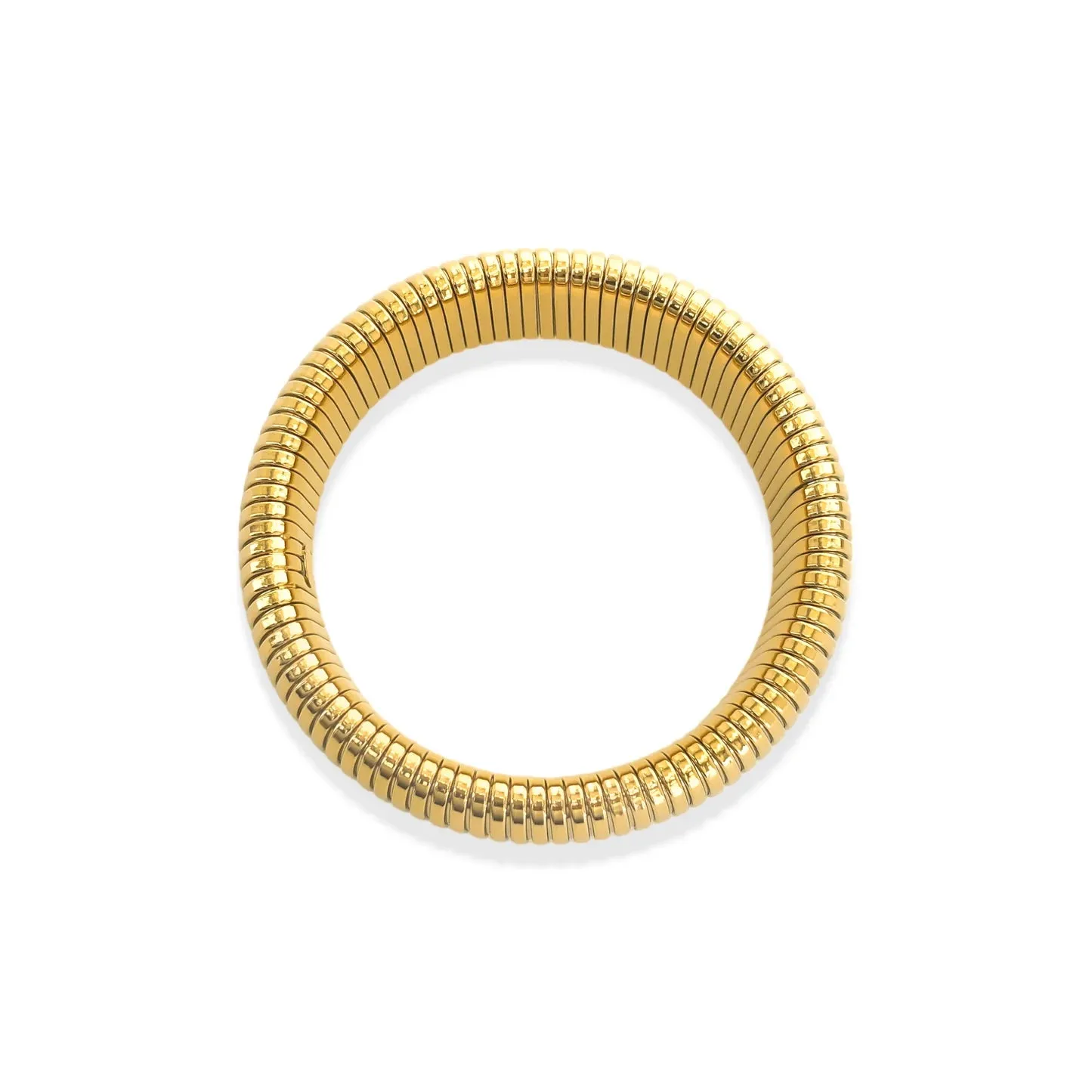 COBRA RIBBED BRACELET - GOLD - WATER RESISTANT