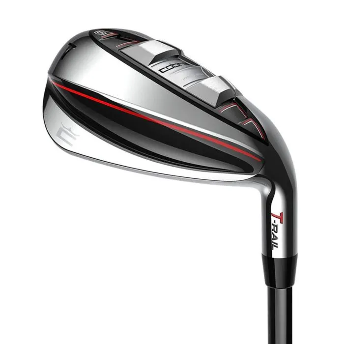 Cobra T-Rail (5-GW) Steel Irons - Black/Red