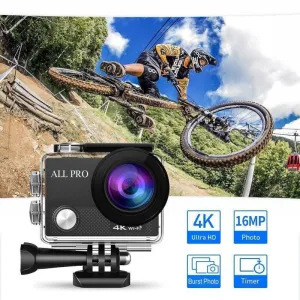 Color: Silver - 4K Waterproof All Digital UHD WiFi Camera   RF Remote And Access