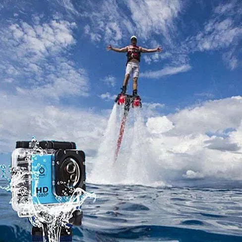 Color: Yellow - All PRO Action Sports Camera With 1080P HD And WiFi 18 PCS Of Ac