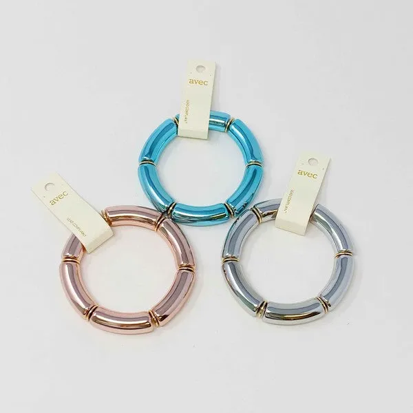 Colored Tube Stretch Bracelet