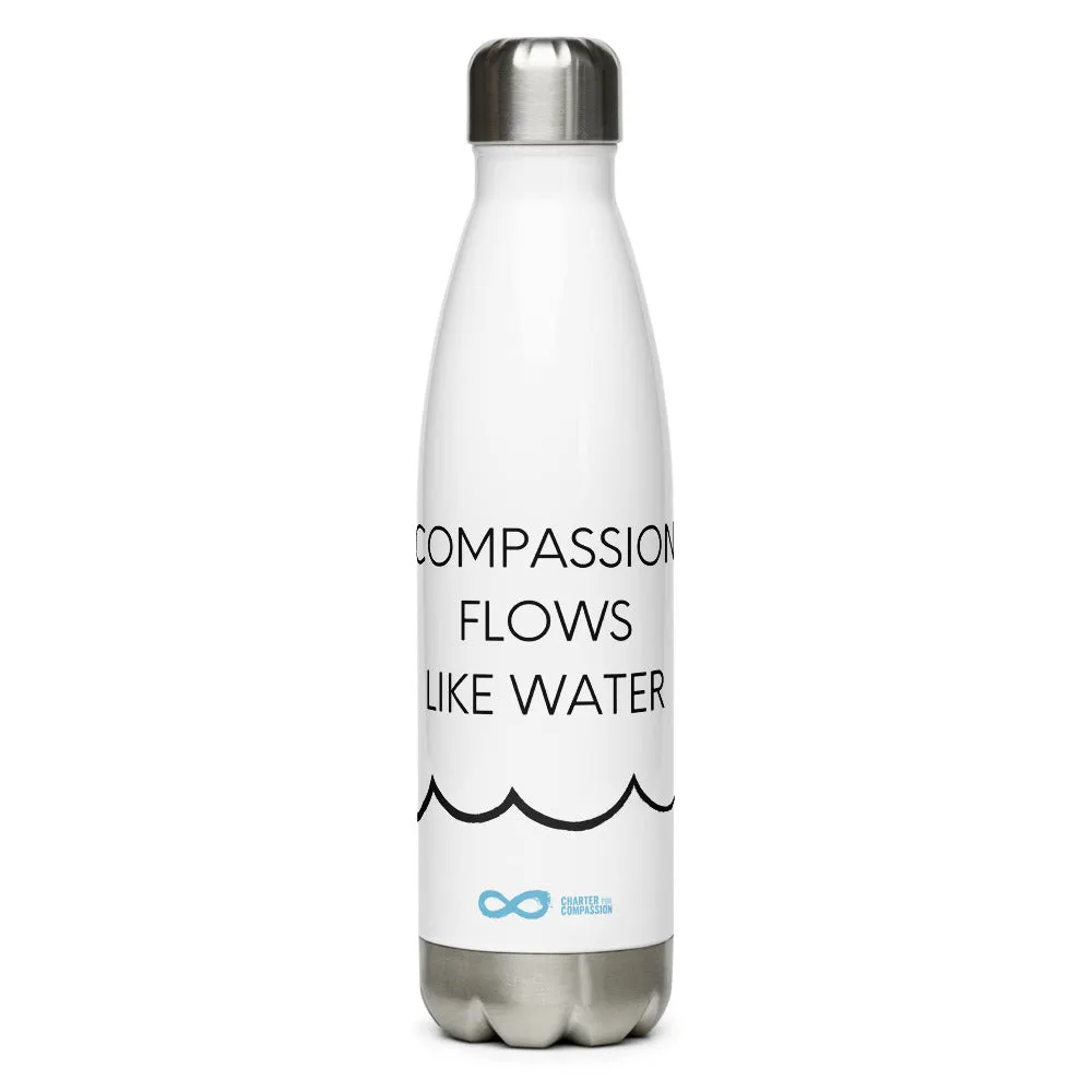 Compassion Flows Like Water - Stainless Steel Water Bottle