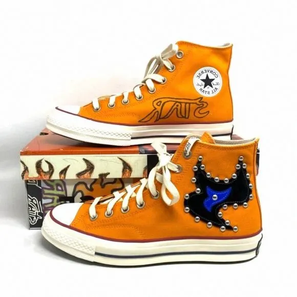 Converse x Come Tees Chuck 70 Shoes Sun Orange Canvas A01762C High Sneakers Men