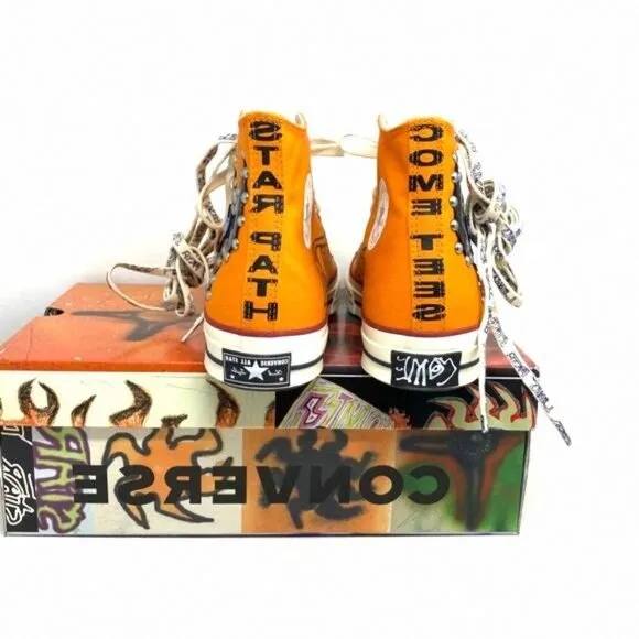 Converse x Come Tees Chuck 70 Shoes Sun Orange Canvas A01762C High Sneakers Men