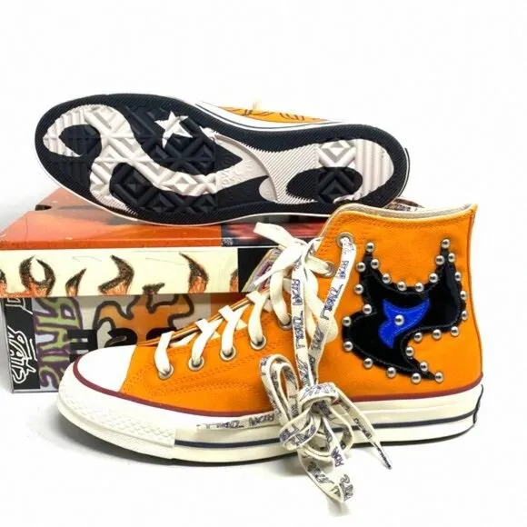 Converse x Come Tees Chuck 70 Shoes Sun Orange Canvas A01762C High Sneakers Men