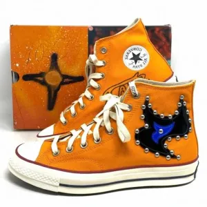 Converse x Come Tees Chuck 70 Shoes Sun Orange Canvas A01762C High Sneakers Men