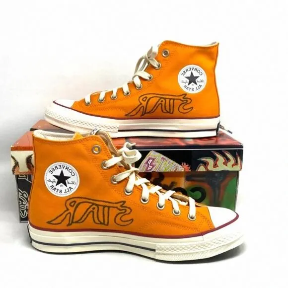 Converse x Come Tees Chuck 70 Shoes Sun Orange Canvas A01762C High Sneakers Men