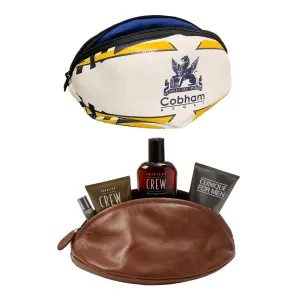 Custom Rugby Ball Wash Bag - Leather or Rubber - 8 week delivery
