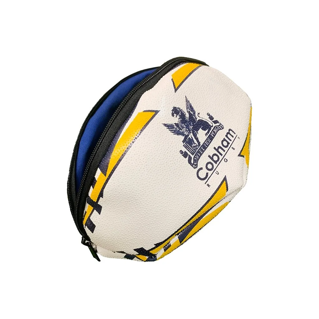 Custom Rugby Ball Wash Bag - Leather or Rubber - 8 week delivery