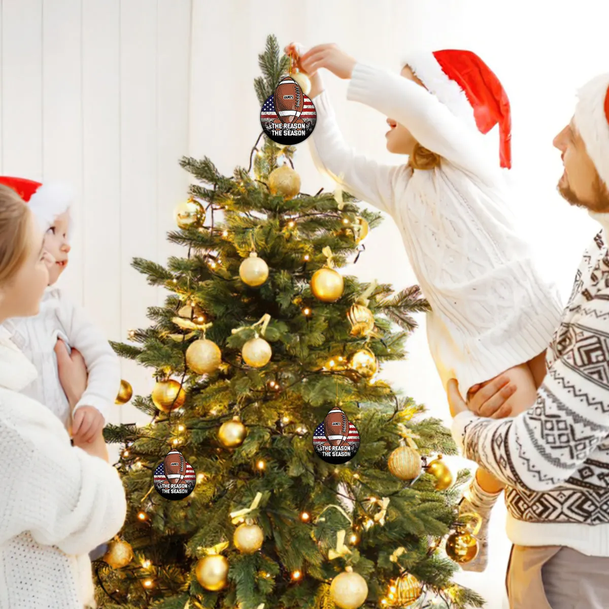 Custom Shape Ornament The Reason For The Season American Football Gift For Thanks Giving Home Decor