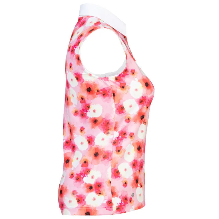 Daily Sports Womens Tori Sleeveless Polo Shirt - BLUSH