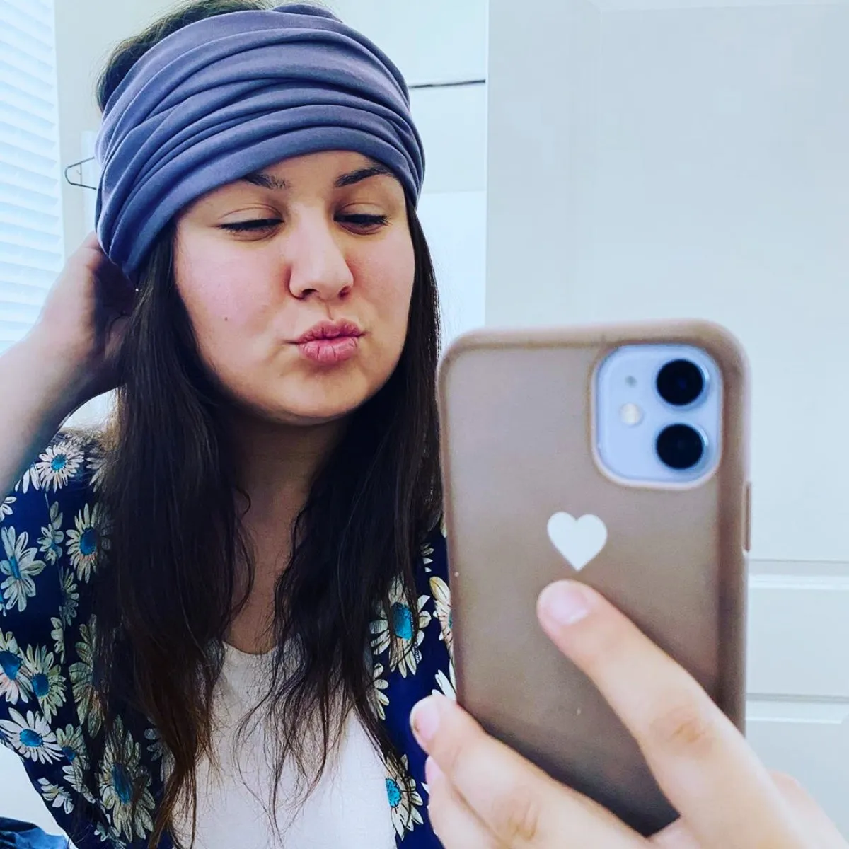 DARK PERIWINKLE BLUE Head Scarf