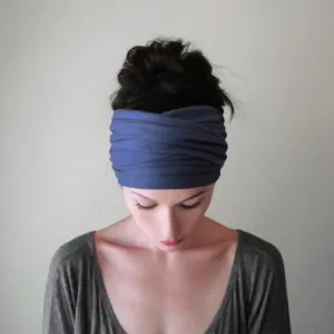 DARK PERIWINKLE BLUE Head Scarf