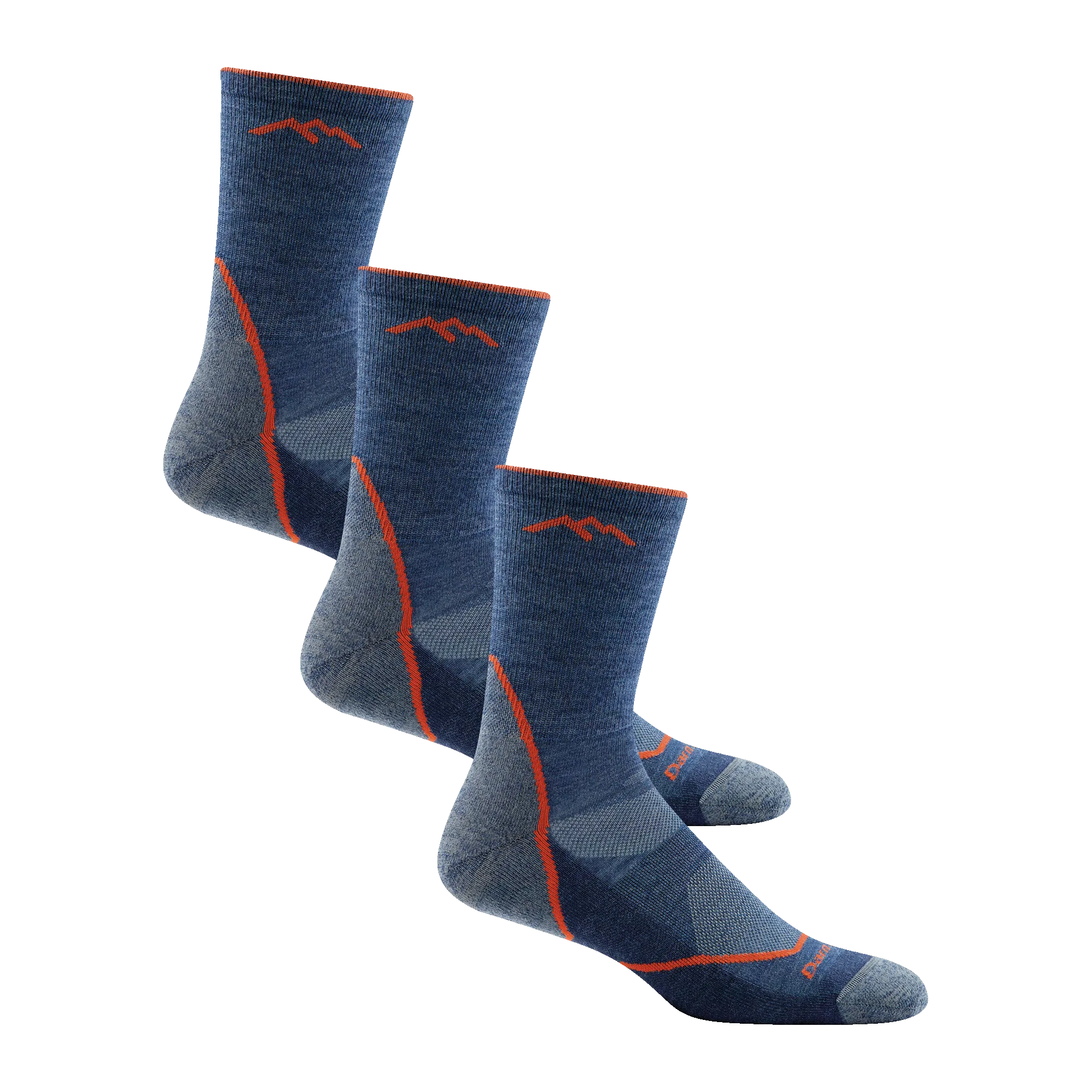 Darn Tough Mens Light Hiker Micro Crew Lightweight 3-Pack Socks
