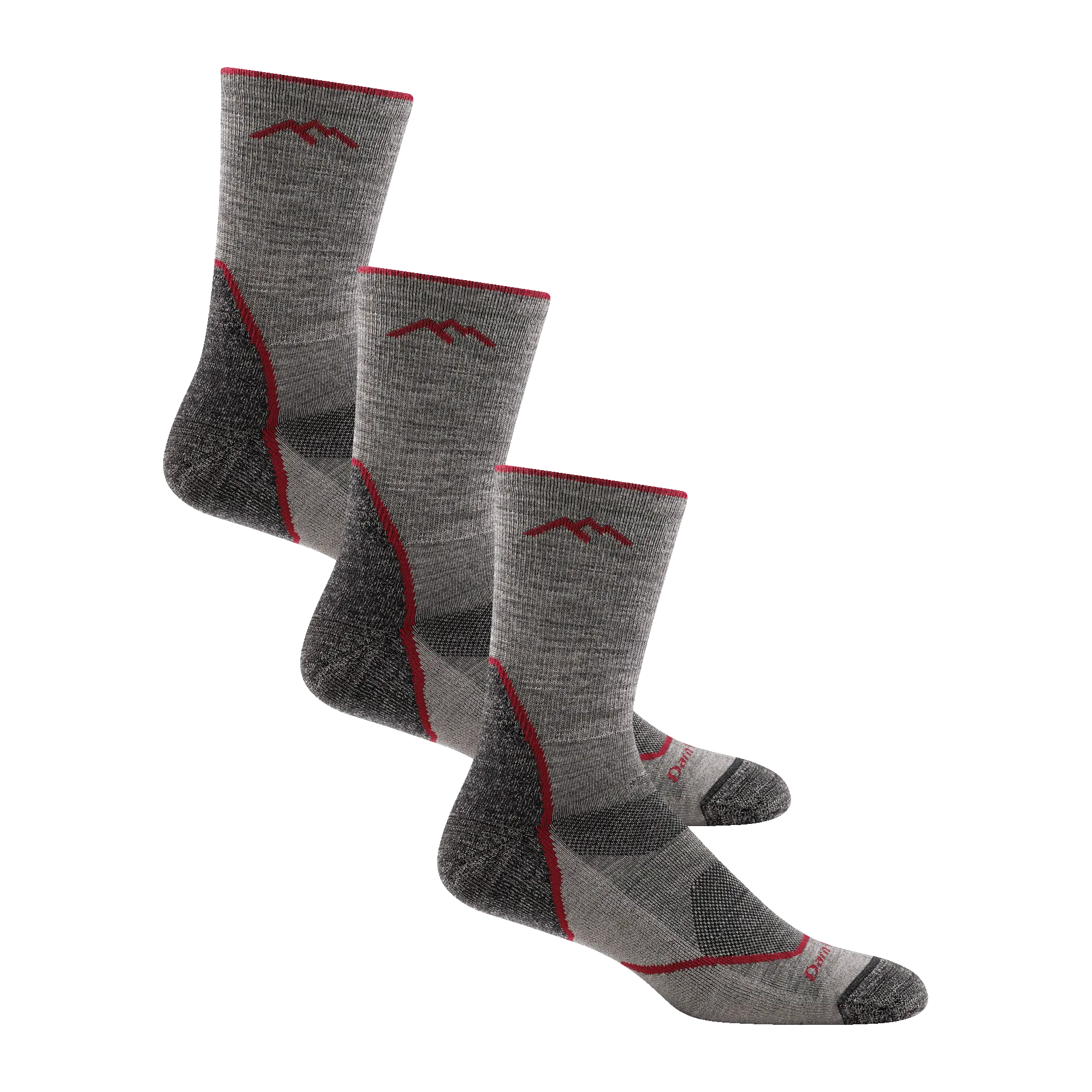 Darn Tough Mens Light Hiker Micro Crew Lightweight 3-Pack Socks