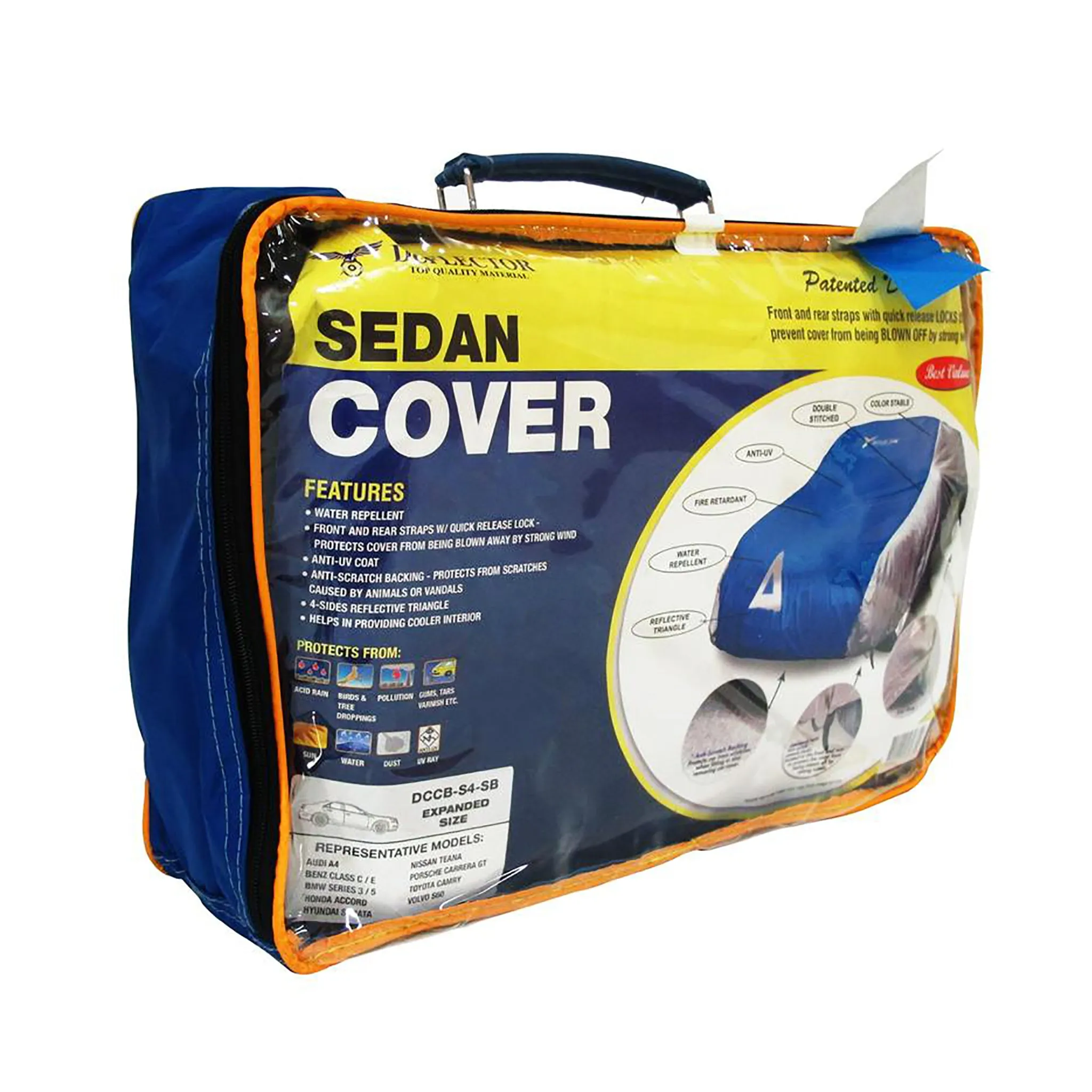 Deflector Water Resistant Car Cover Sedan Large (Blue)