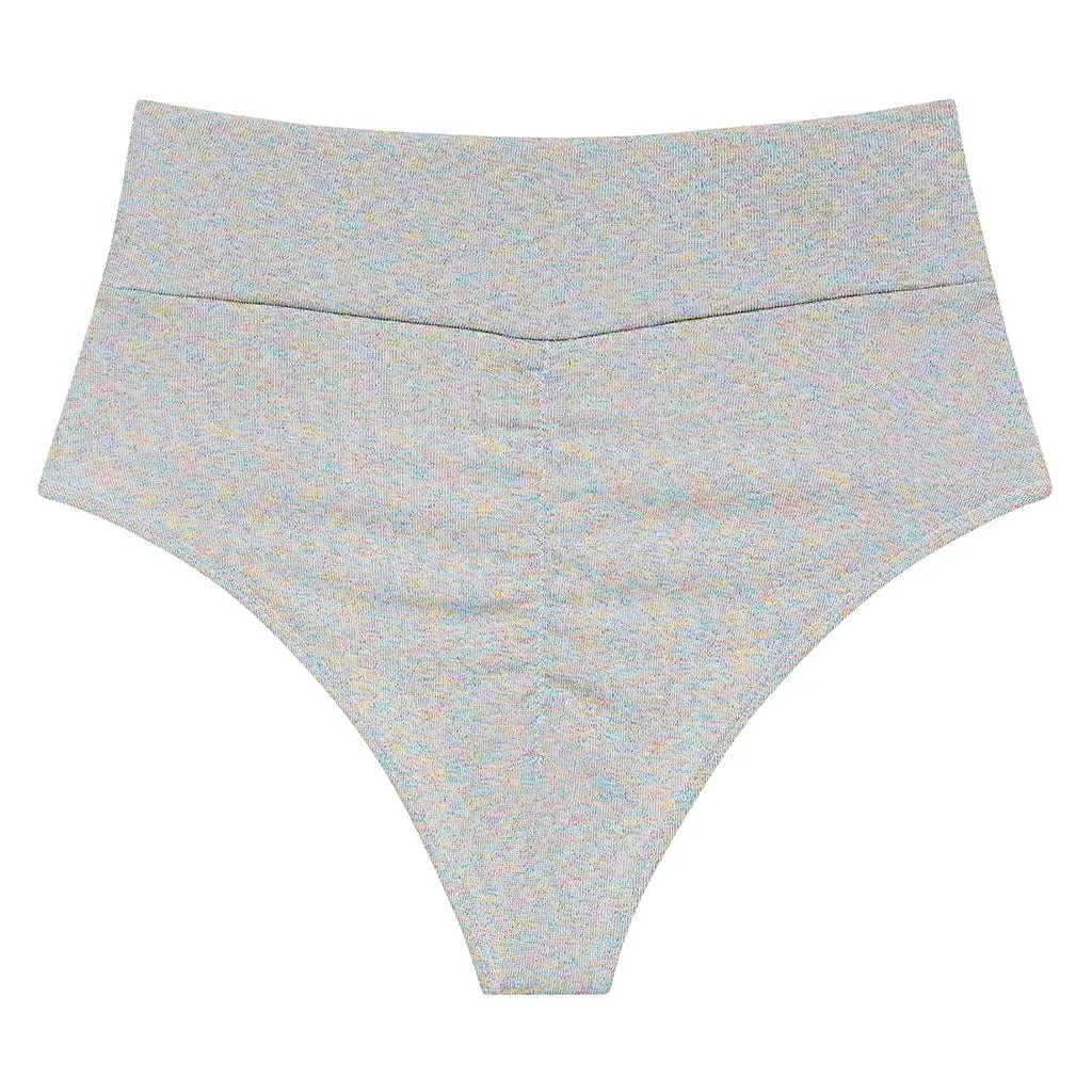 Disco Sparkle Added Coverage High Rise Bikini Bottom