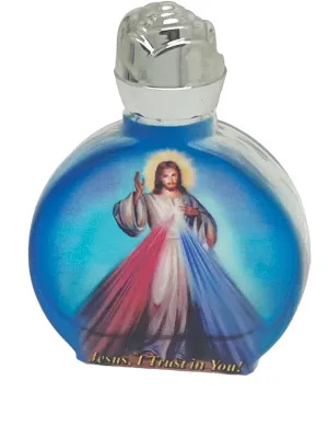 Divine Mercy Glass Holy Water Bottle