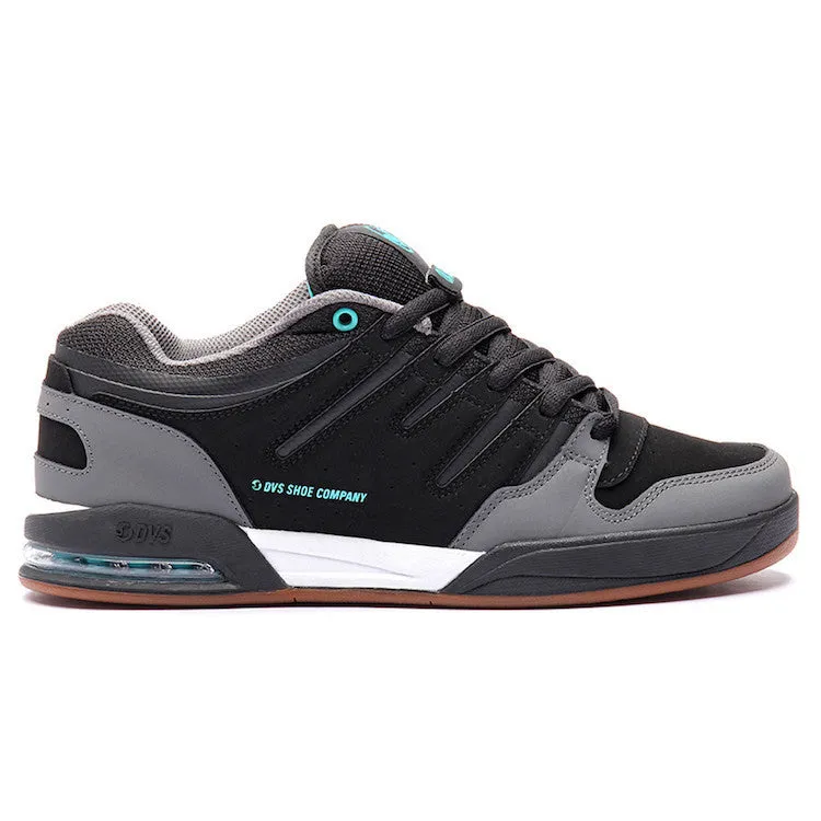 DVS Tycho Black/Charcoal/Turquoise Nubuck Shoes