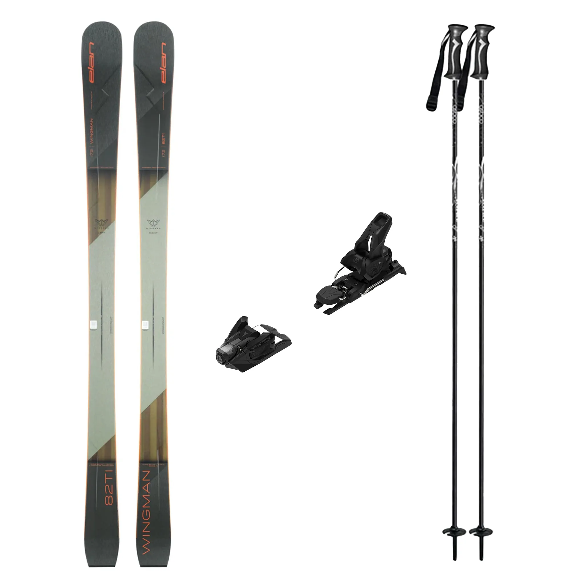 Elan Wingman 82TI Skis 2025 with Atomic Strive 12 Binding Mens Ski Package